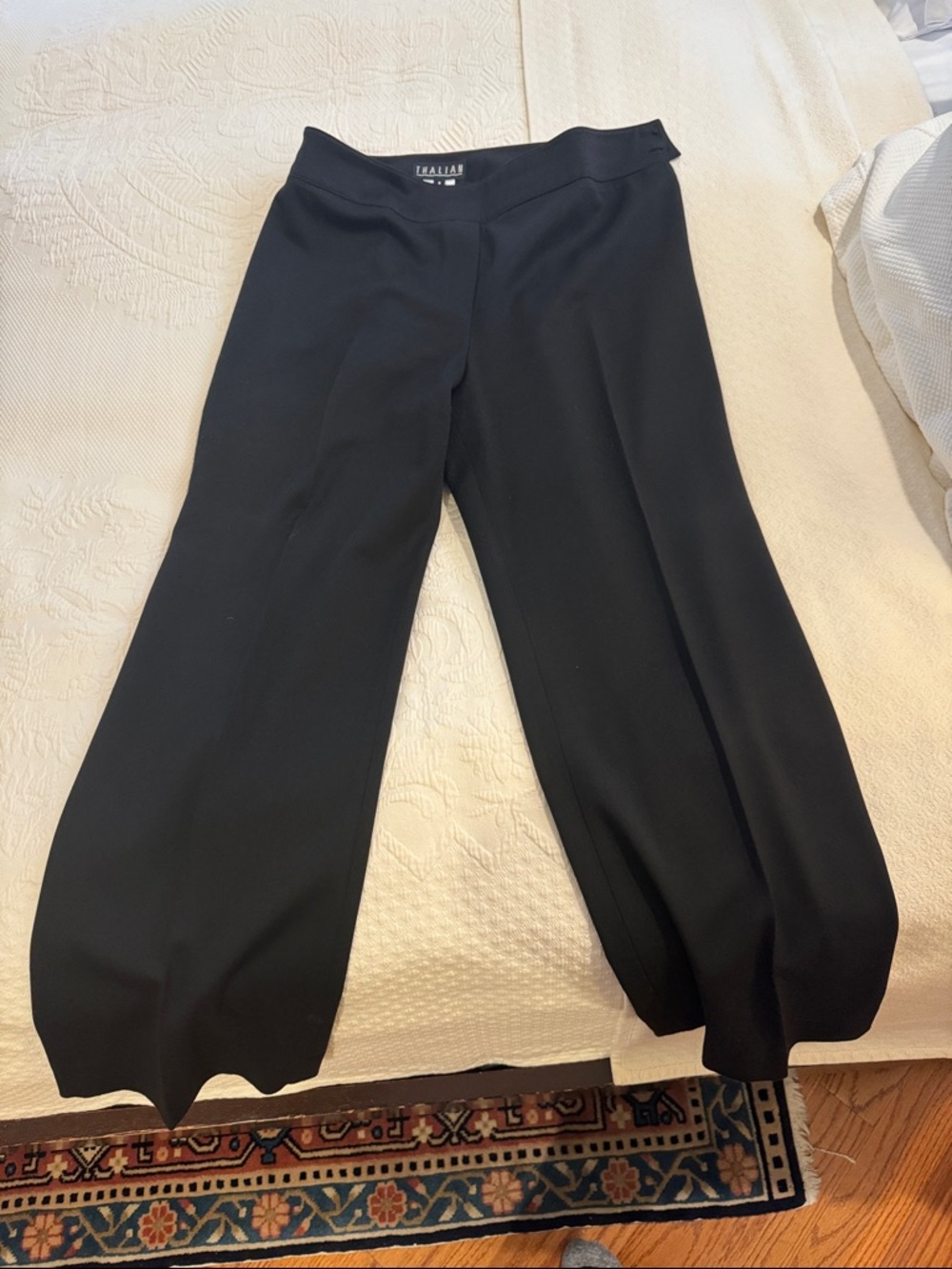 Thalian Black Wide-Leg Trousers